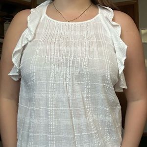Universal Thread White Boho Sleeveless Blouse